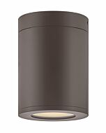 Hinkley Silo 1-Light Flush Mount Outdoor Ceiling Light In Architectural Bronze