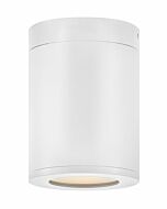 Hinkley Silo 1-Light Flush Mount Outdoor Ceiling Light In Satin White