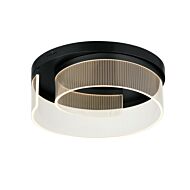 Sonata 1-Light LED Flush Mount in Black