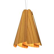 Fuchsia 1-Light Pendant in Teak