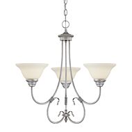 Millennium Lighting Fulton 3 Light Chandelier in Rubbed Silver