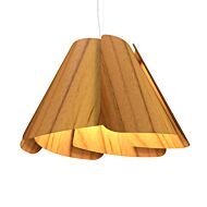 Fuchsia 1-Light Pendant in Teak