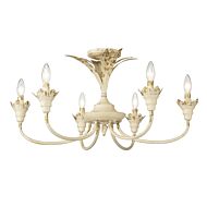 Six Light Semi-Flush Mount by Golden