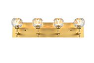 Graham 4-Light Wall Sconce in Gold and Clear