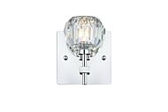 Graham 1-Light Wall Sconce in Chrome and Clear