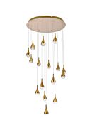 Amherst 16-Light LED Chandelier in satin gold