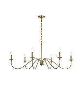 Rohan 6-Light Chandelier in Satin Gold