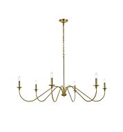 Rohan 6-Light Chandelier in Satin Gold