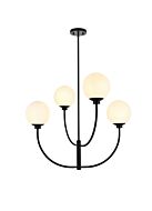 Nyomi 4-Light Chandelier in Black