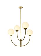 Nyomi 4-Light Chandelier in Satin Gold