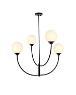 Nyomi 4-Light Chandelier in Black