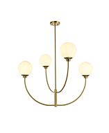 Nyomi 4-Light Chandelier in Satin Gold