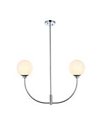 Nyomi 2-Light Chandelier in Chrome