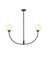 Nyomi 2-Light Chandelier in Black