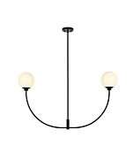 Nyomi 2-Light Chandelier in Black