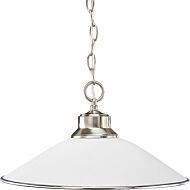 Glass Pendants 1-Light Pendant in Brushed Nickel