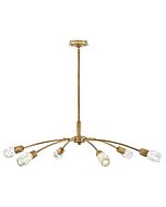 Atera 6-Light LED Chandelier in Heritage Brass