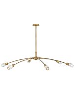 Atera 6-Light LED Chandelier in Heritage Brass