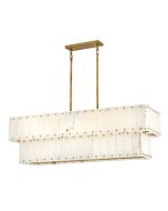 Simone 8-Light LED Linear Chandelier in Burnished Gold