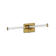 Fuse 1-Light LED Bathroom Vanity Light in Natural Aged Brass