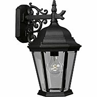 Welbourne 1-Light Wall Lantern in Textured Black