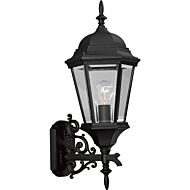 Welbourne 1-Light Wall Lantern in Textured Black