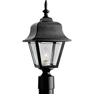 Non-Metallic Incandescent 1-Light Post Lantern in Black