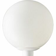 Globe 1-Light Post Lantern in White