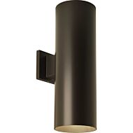 Cylinder 2-Light Wall Lantern in Antique Bronze