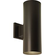 Cylinder 2-Light Wall Lantern in Antique Bronze