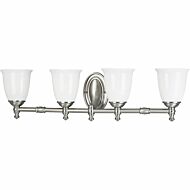 Victorian 4-Light Bathroom Vanity Light in Brushed Nickel