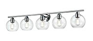 DVI Andromeda 5-Light Bathroom Vanity Light in Chrome