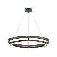 DVI Cybele CCT LED Pendant in Ebony and Ironwood