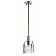 DVI Georgian Bay 1-Light Mini-Pendant in Chrome and Buffed Nickel