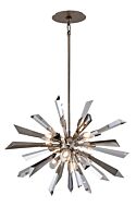 Corbett Inertia 6 Light Pendant Light in Silver Leaf