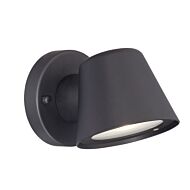 Integrated LED 1-Light Matte Black Wall Light