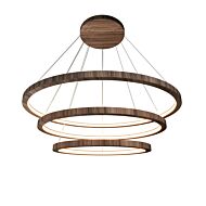 Frame LED Pendant in American Walnut