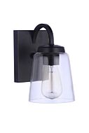 Elsa 1-Light Wall Sconce in Flat Black