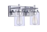 Reeves 2-Light Bathroom Vanity Light in Chrome