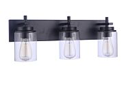 Reeves 3-Light Bathroom Vanity Light in Flat Black