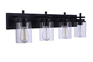 Reeves 4-Light Bathroom Vanity Light in Flat Black