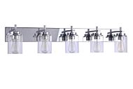 Reeves 5-Light Bathroom Vanity Light in Chrome