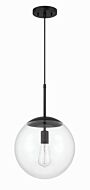 Gaze 1-Light Pendant in Flat Black