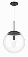 Gaze 1-Light Pendant in Flat Black