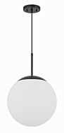 Gaze 1-Light Pendant in Flat Black