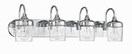 Wrenn 4-Light Bathroom Vanity Light in Chrome