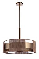 Kensey 6-Light Pendant in Satin Brass