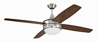 Phaze II 4- Blade 2-Light 52" Hanging Ceiling Fan in Brushed Polished Nickel