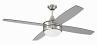 Phaze II 4- Blade 2-Light 52" Hanging Ceiling Fan in Brushed Polished Nickel