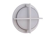 Bulkhead Round 1-Light Outdoor Bulkhead in Textured White